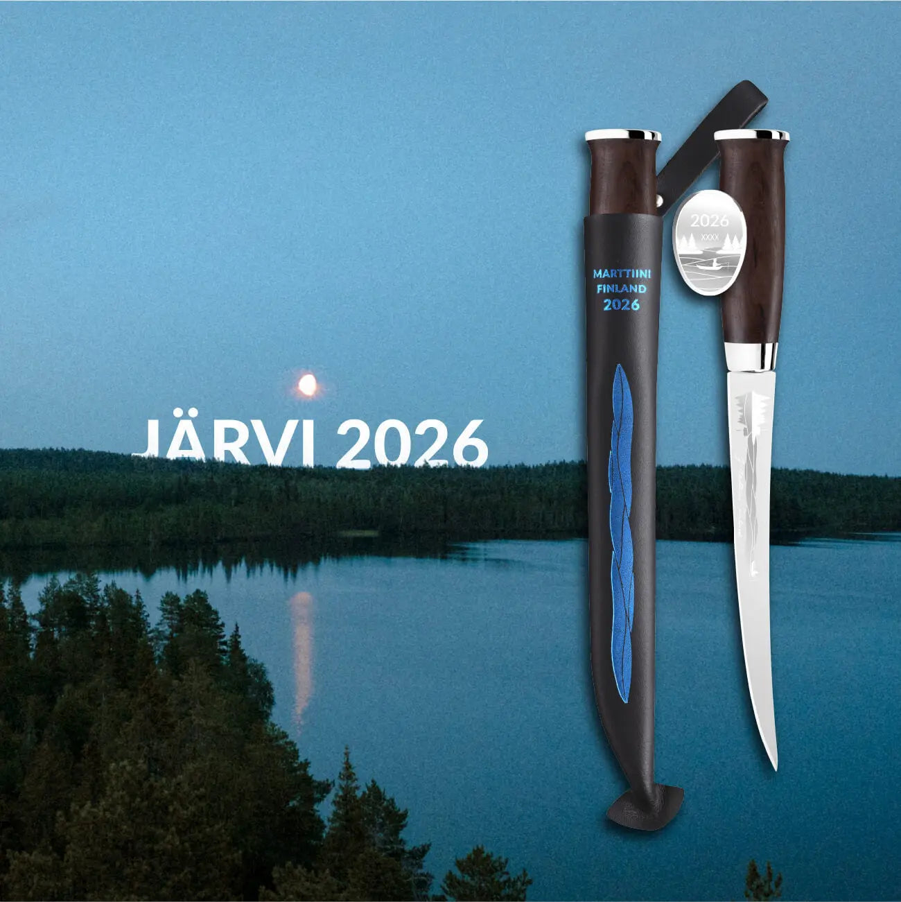 Marttiini Järvi Annual Knife 2026 – Limitiertes Jahresmesser, Fischfiletiermesser, Birkenholz Marttiini