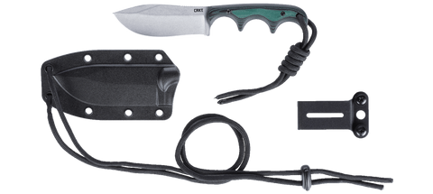 CRKT Minimalist® Nessmuk Micarta Green – Kompaktes Neck Knife für Outdoor & Jagd