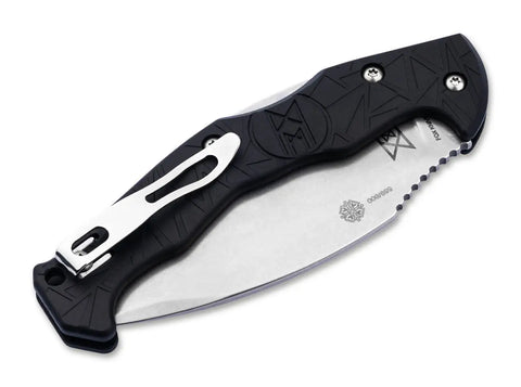 Midgards Messer EDC Kukri Schwarz – Backlock Taschenmesser Midgards-Messer