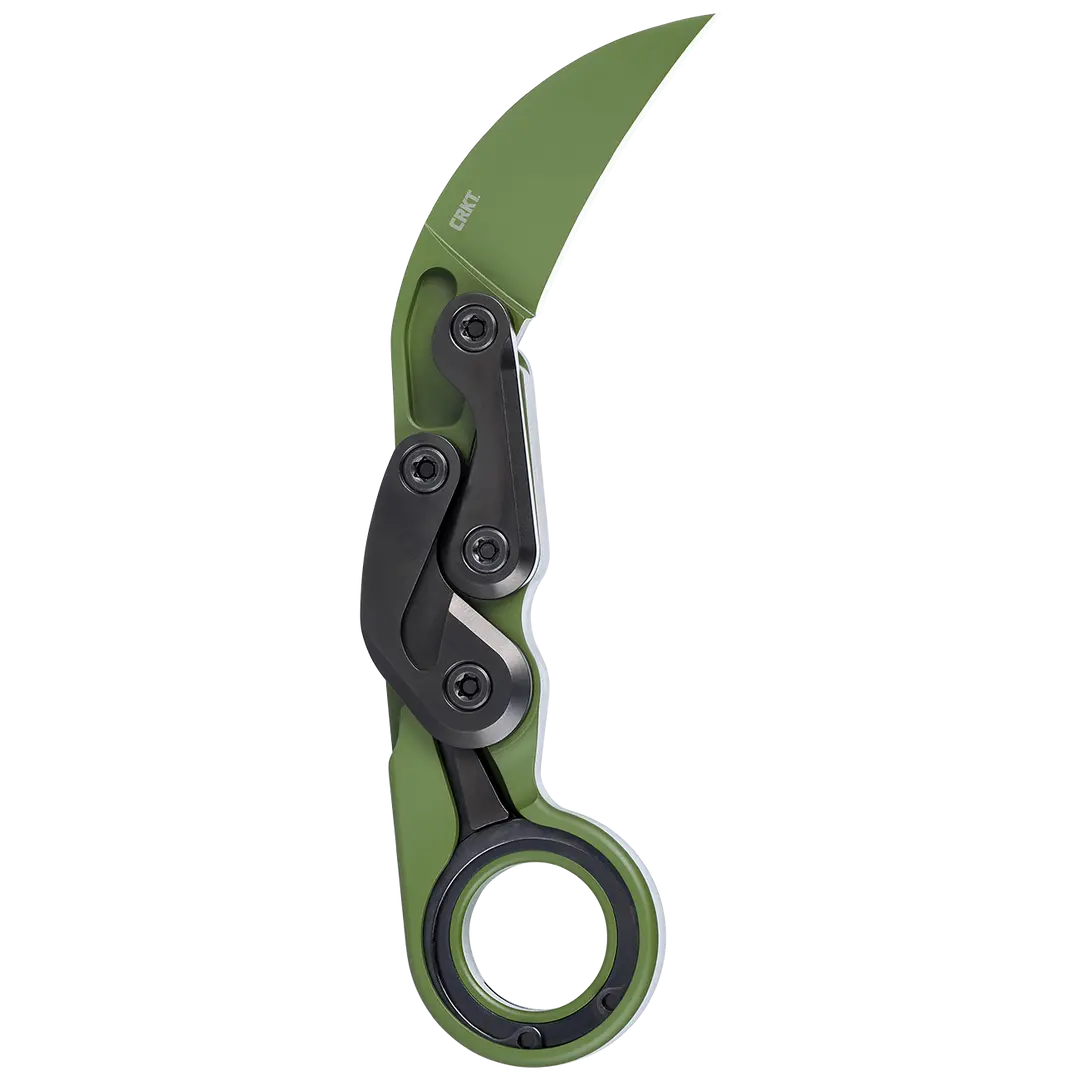 CRKT Provoke® 4040BG Karambit – D2 Stahl, Green Aluminum, Kinematic® CRKT