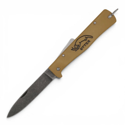 OTTER Mercator Sahara – Klappmesser mit C75 Stone Wash & sandfarbenem Griff, Solingen GMELCH