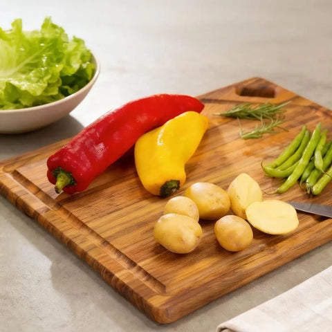 Stolf Teakholz Schneidebrett Elegance Culinary - 41 x 30,5 cm - GMELCH