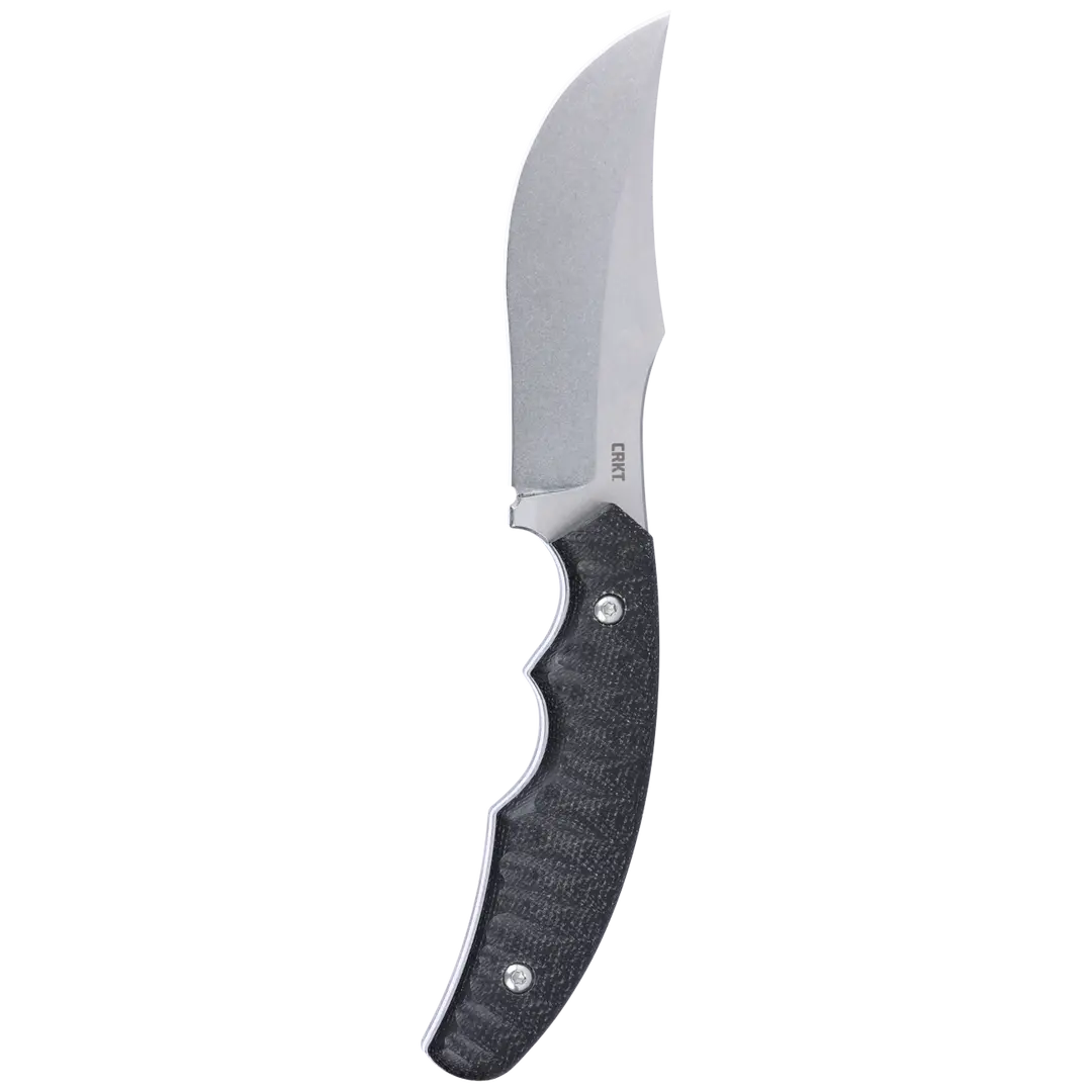 CRKT Burrower Black Micarta feststehendes Messer – D2 Clippoint Outdoor- & EDC Messer mit Kydexscheide CRKT
