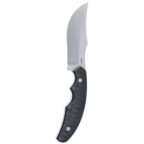 CRKT Burrower Black Micarta feststehendes Messer – D2 Clippoint Outdoor- & EDC Messer mit Kydexscheide CRKT