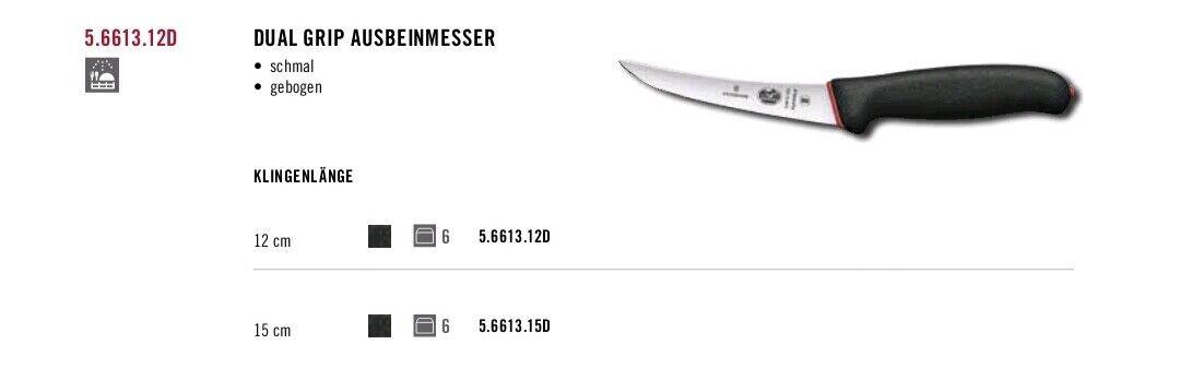 Victorinox Ausbeinmesser 12 cm Fibrox Dual Grip 5.6613.12D