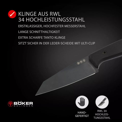 Böker Manufaktur Solingen Daily Knives AK1 Reverse Tanto Allblack