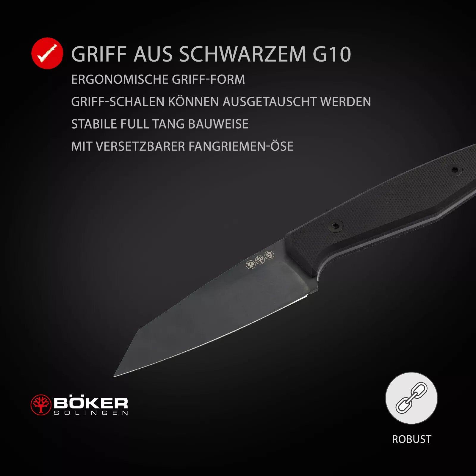 Böker Manufaktur Solingen Daily Knives AK1 Reverse Tanto Allblack