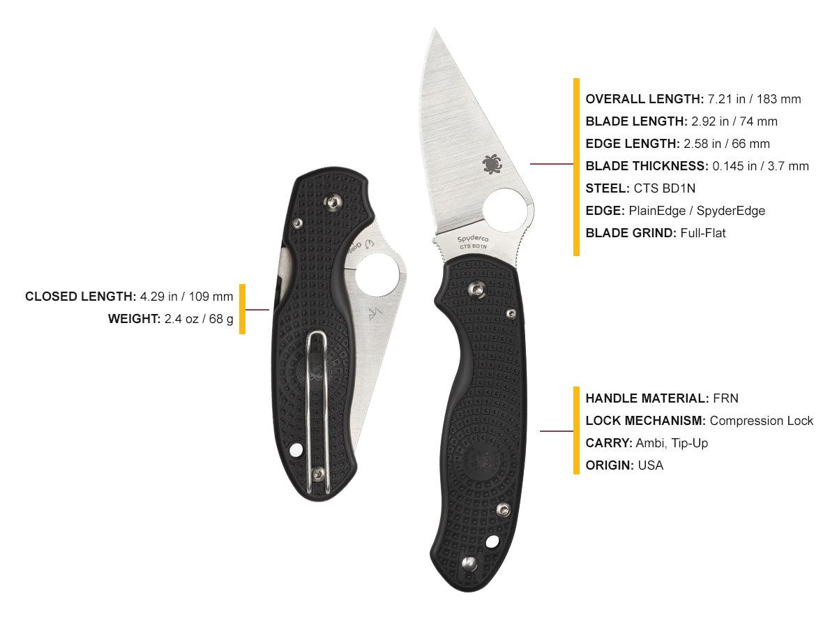 Spyderco Para 3 Lightweight Plain