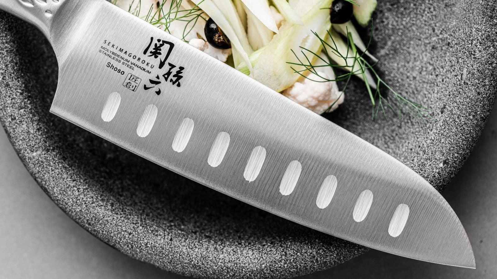 Kai Seki Magoroku Shoso Santoku mit Kullenschliff AB-5157 Klingenlänge 16,5 cm