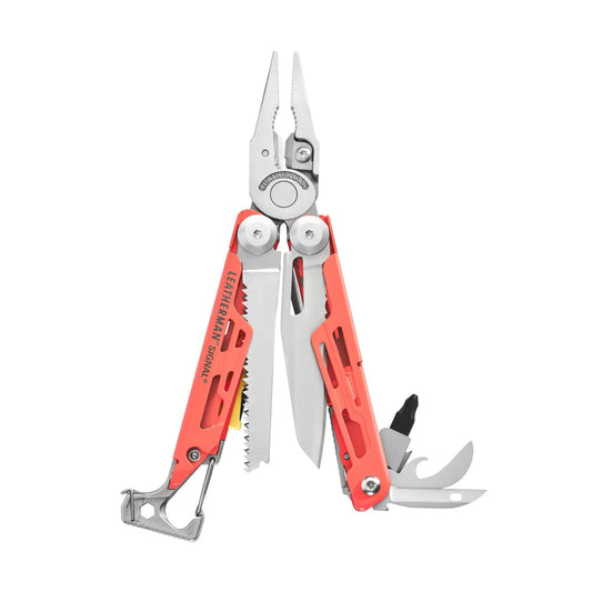 Leatherman Signal Guava mit aufgefächerten Werkzeugen