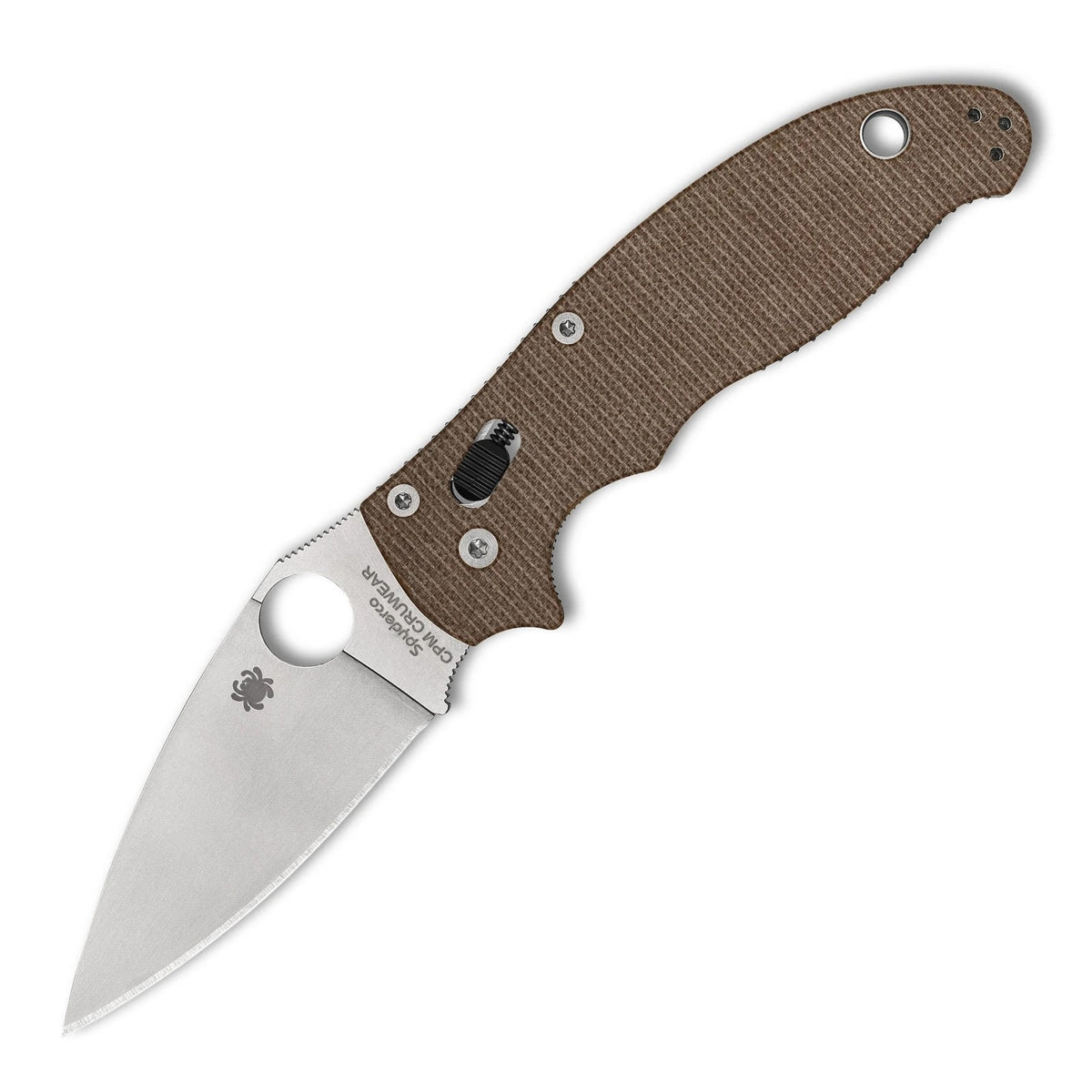 Spyderco Manix 2 CruCarta – CPM Cru-Wear mit braunem Canvas-Micarta