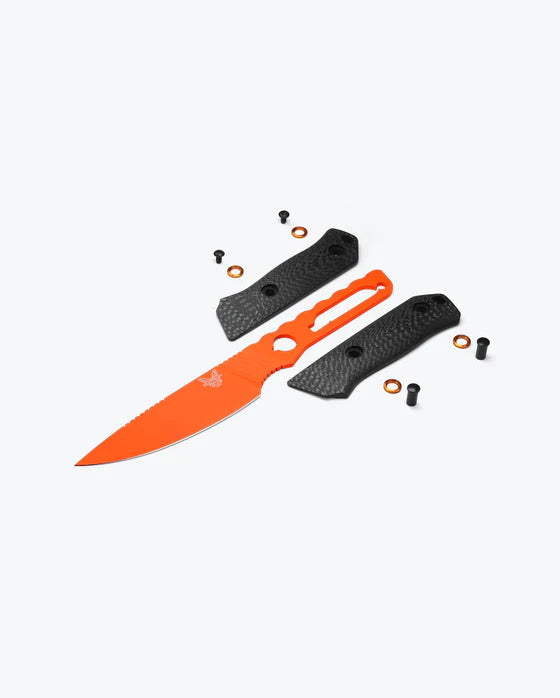 Benchmade 15600OR Raghorn CPM-CruWear – Jagdmesser mit Carbon-Griff