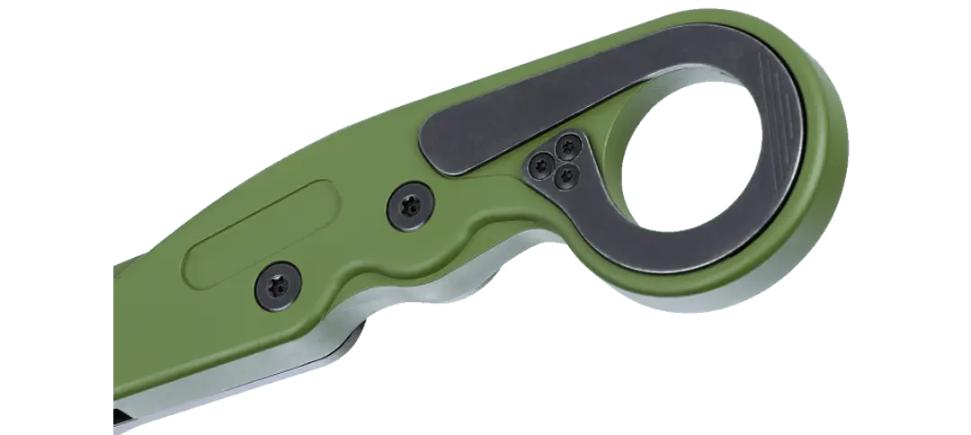 CRKT Provoke® 4040BG Karambit – D2 Stahl, Green Aluminum, Kinematic® CRKT