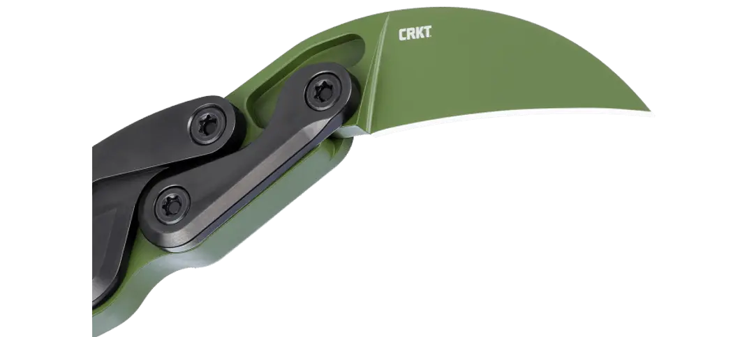 CRKT Provoke® 4040BG Karambit – D2 Stahl, Green Aluminum, Kinematic® CRKT