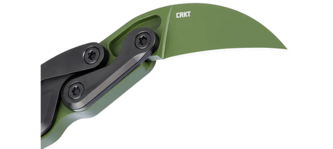 CRKT Provoke® 4040BG Karambit – D2 Stahl, Green Aluminum, Kinematic® CRKT
