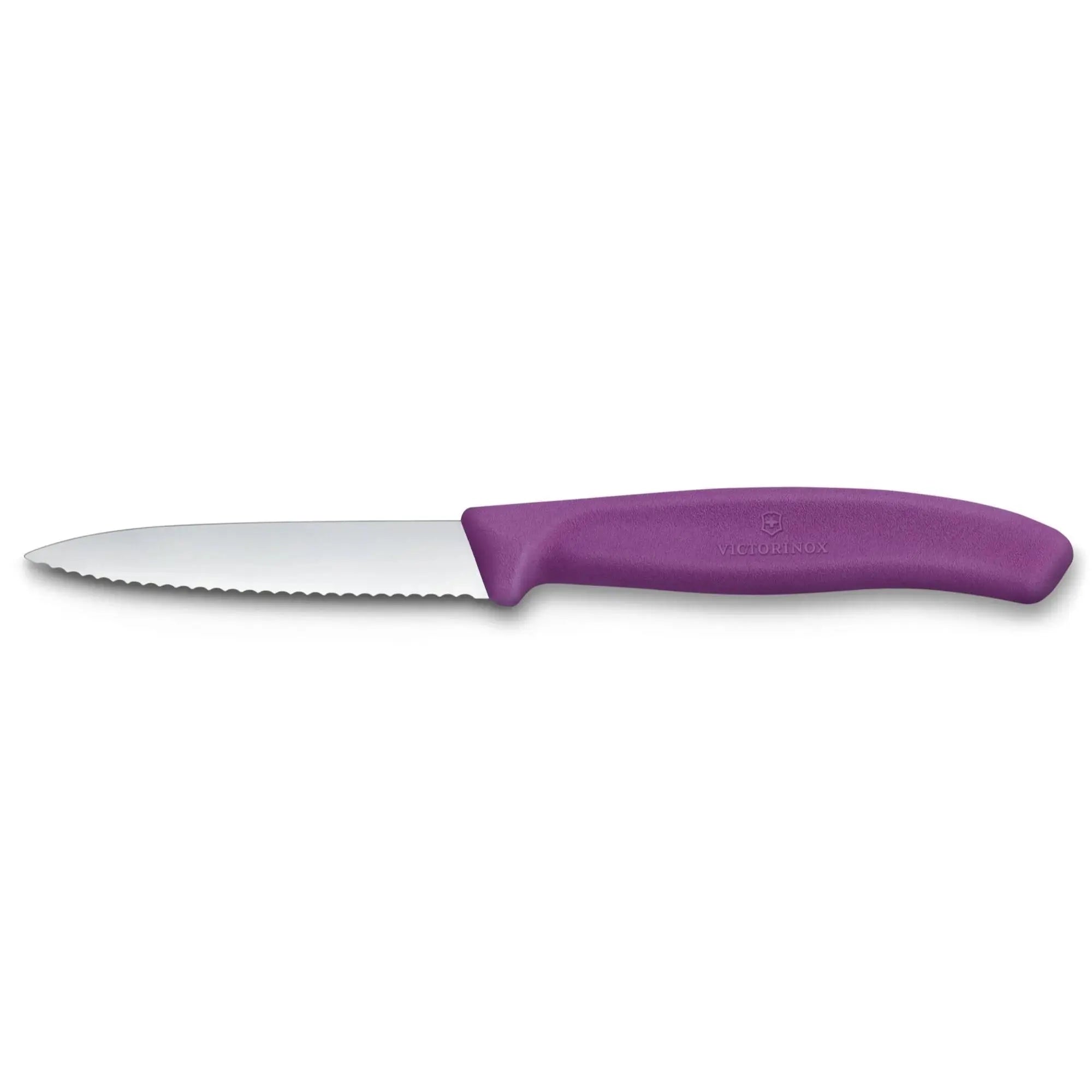 Victorinox Swiss Classic Gemüsemesser mittelspitz Wellenschliff 8 cm – Rostfrei, spülmaschinenfest, Made in Switzerland Victorinox