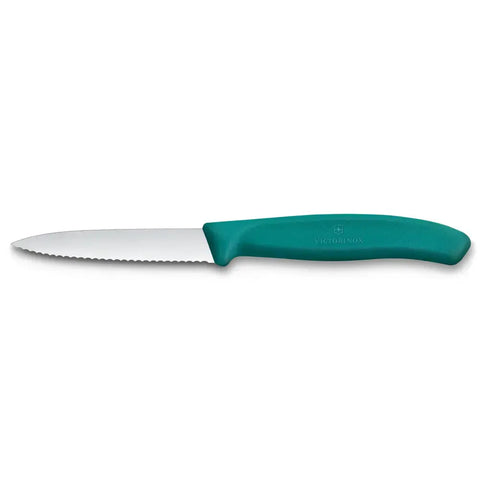 Victorinox Swiss Classic Gemüsemesser mittelspitz Wellenschliff 8 cm – Rostfrei, spülmaschinenfest, Made in Switzerland Victorinox