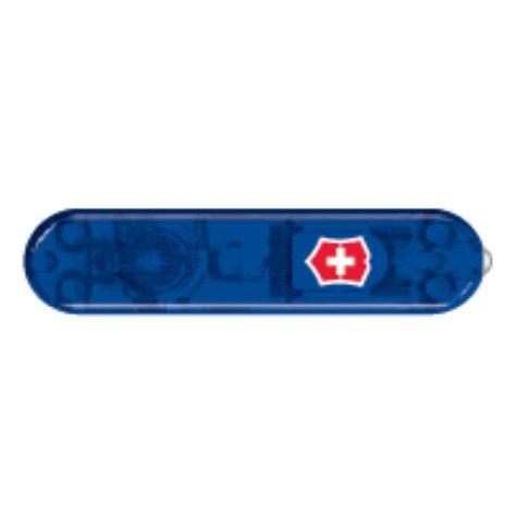 Victorinox Schale Vorderseite, 58 mm, rot, blau transparent, rot transparent LED, V