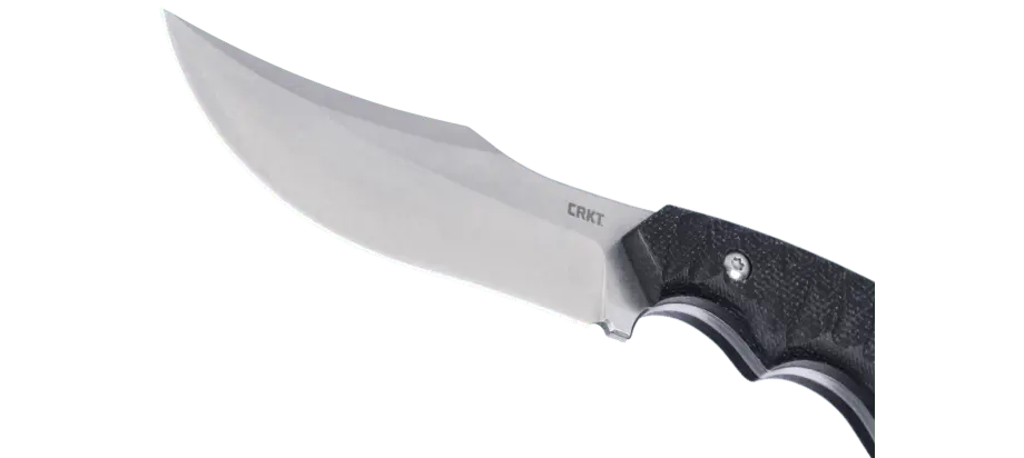 CRKT Burrower Black Micarta feststehendes Messer – D2 Clippoint Outdoor- & EDC Messer mit Kydexscheide CRKT