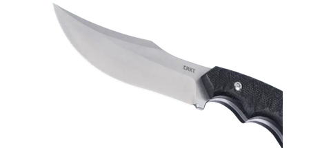 CRKT Burrower Black Micarta feststehendes Messer – D2 Clippoint Outdoor- & EDC Messer mit Kydexscheide CRKT