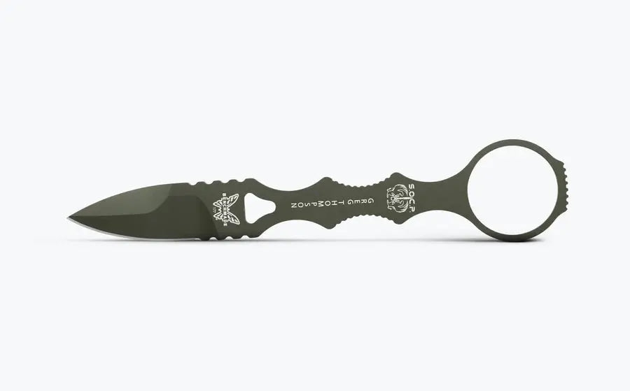 Benchmade 177GN Mini SOCP Dagger Olive Drab – 440C Dolch | Single Edge | Made USA Benchmade